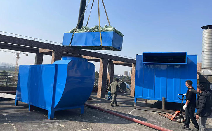 塑料臭氣處理裝置（生物法廢氣處理設(shè)備+活性炭吸附器）