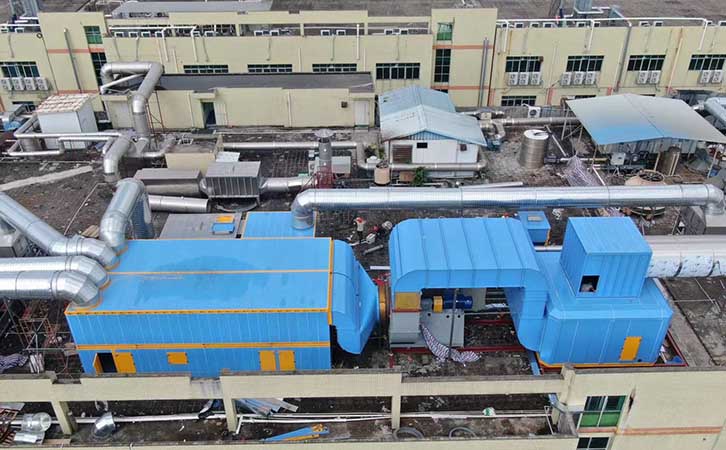 工業廢氣治理催化燃燒成套設備噴漆廢氣處理工程案例